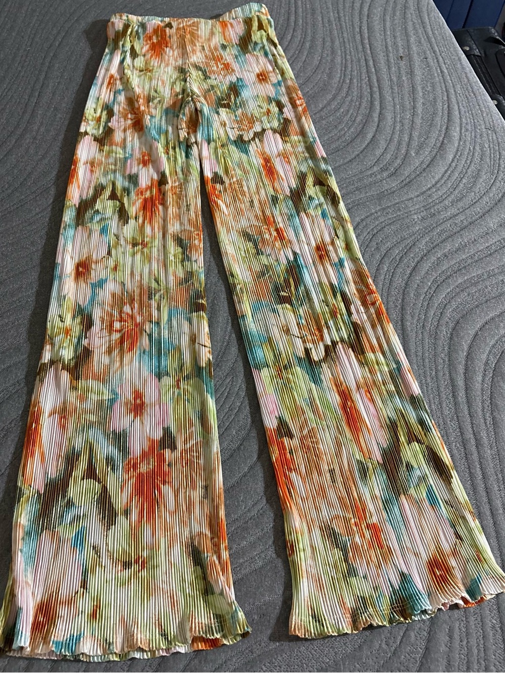 Fashion Nova Pure Bliss Printed Plisse Pants - Multi Color - Size S